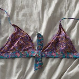 Retro Floral Bikini Top